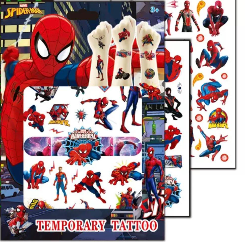 Spiderman Temporary Tattoo (4 sheets)