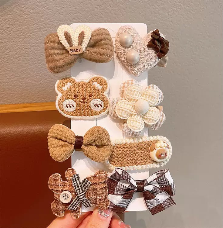 Cute Bear Hair Clips (8pcs in a pack) Kids Party Bag Australia - KOI KOI INBOX
