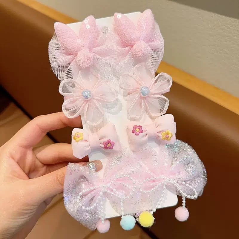Pink Bow Hair Clips (8pcs in a pack) Kids Party Bag Australia - KOI KOI INBOX