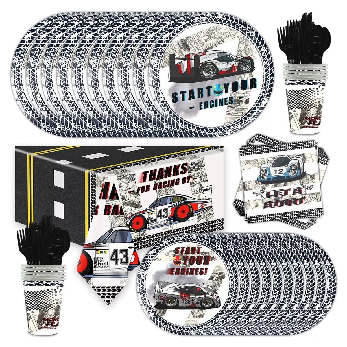 Racing Car Tableware Kids Party Bag Australia - KOI KOI INBOX