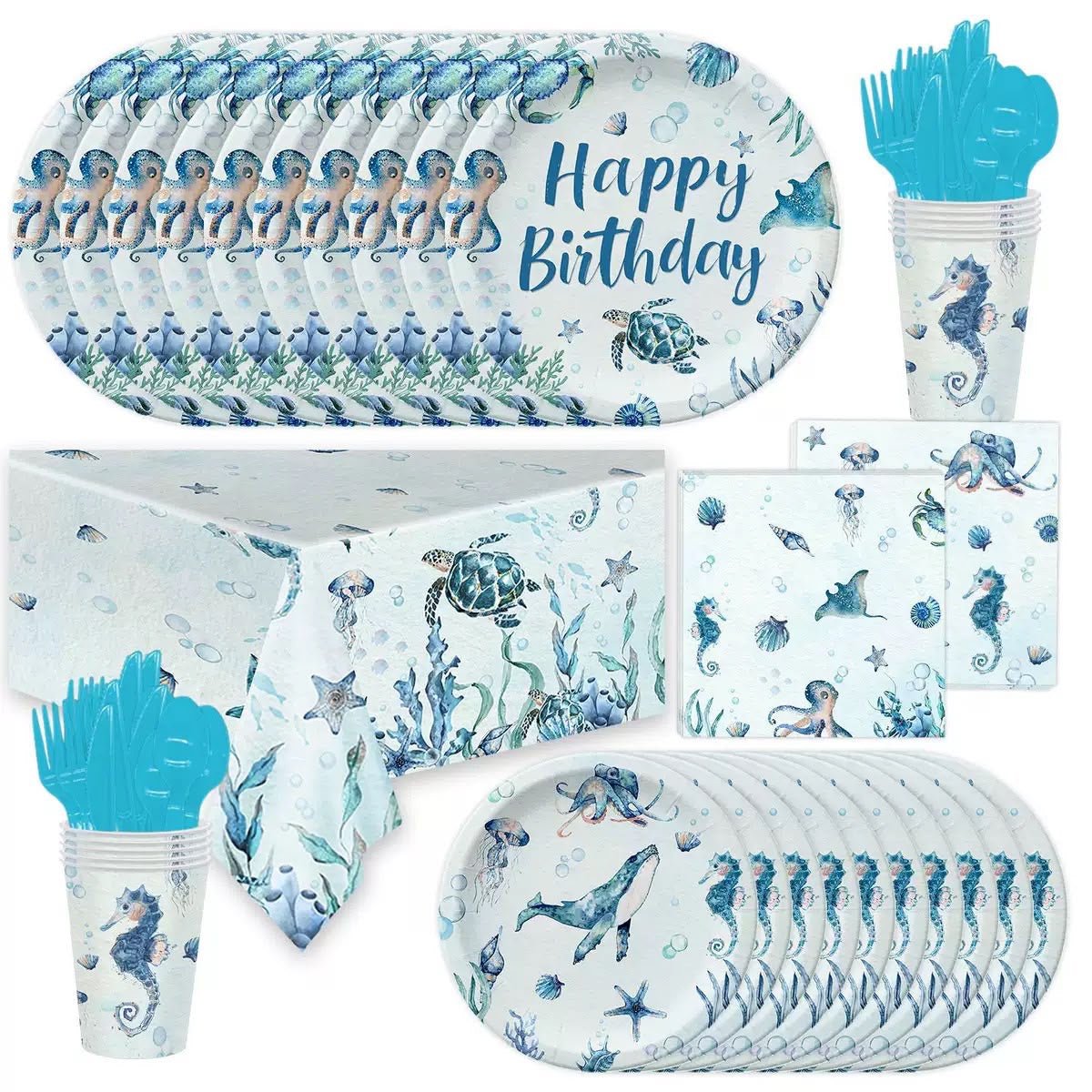 Under The Sea Tableware Kids Party Bag Australia - KOI KOI INBOX