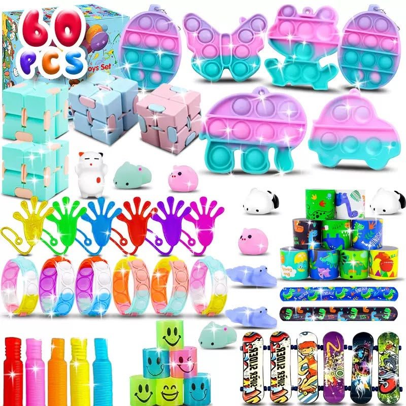 60pcs Fidget Toys Pack Kids Party Bag Australia - KOI KOI INBOX