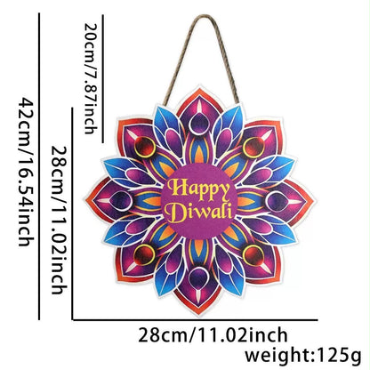 Indian Diwali Wooden Sign Decoration | Multiple Designs