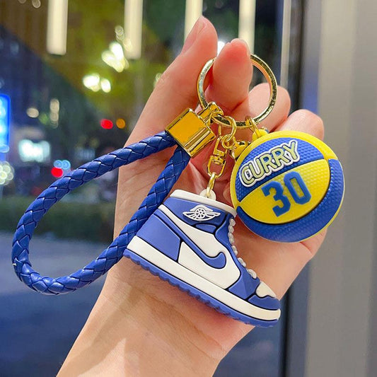 Curry Basketball and Shoe Keychain