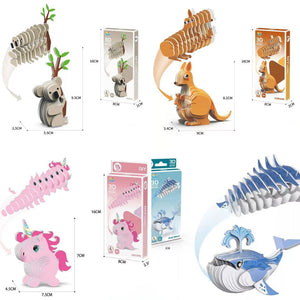 Animals DIY 3D Cardboard Model Kids Party Bag Australia - KOI KOI INBOX