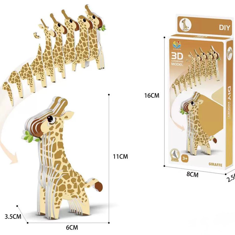 Animals DIY 3D Cardboard Model Kids Party Bag Australia - KOI KOI INBOX