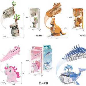 Animals DIY 3D Cardboard Model Kids Party Bag Australia - KOI KOI INBOX