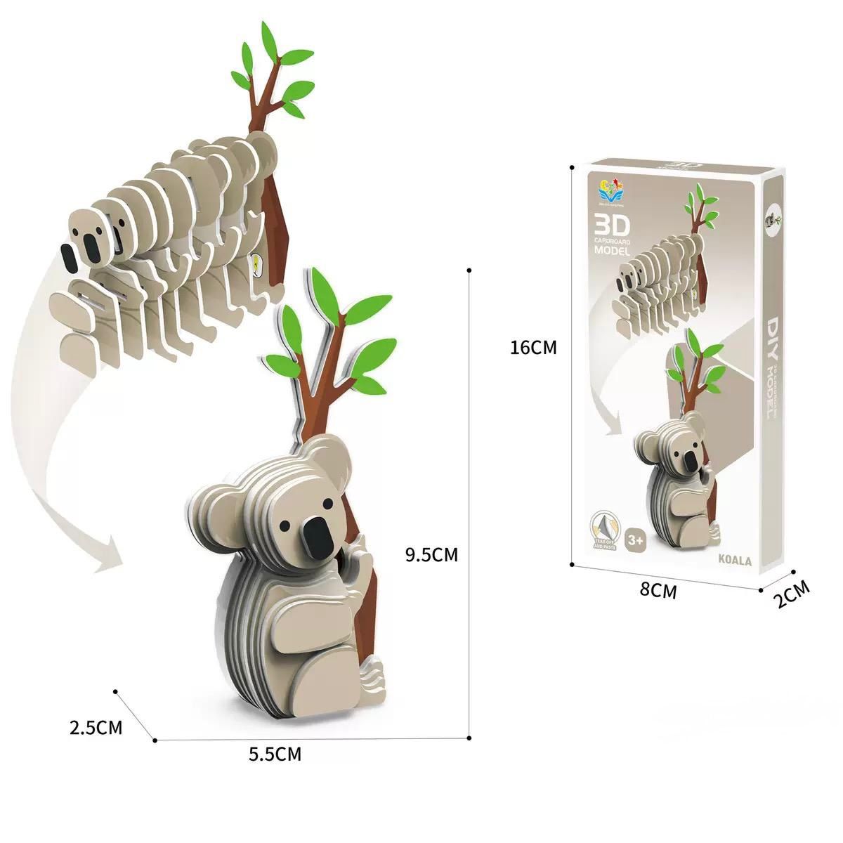 Animals DIY 3D Cardboard Model Kids Party Bag Australia - KOI KOI INBOX