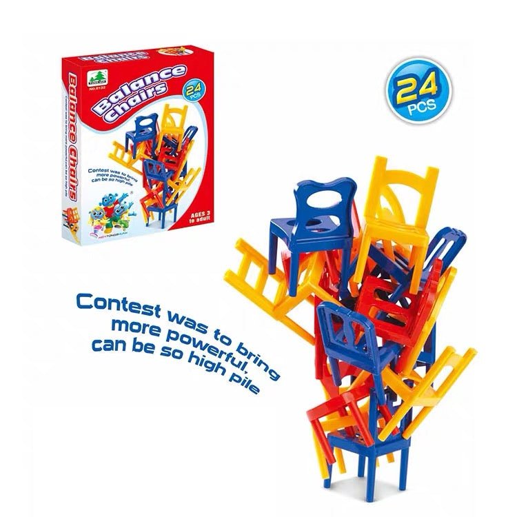 Balance Chairs – 24 Piece Stacking Game Kids Party Bag Australia - KOI KOI INBOX