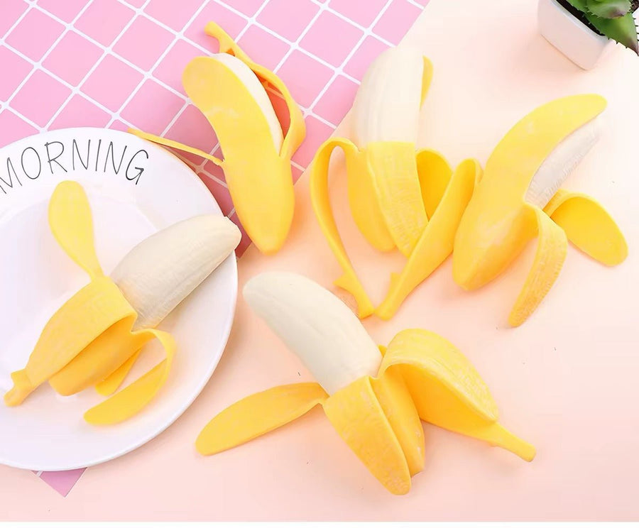 Banana Squishy Toy – Sensory Toy & Party Bag Filler Kids Party Bag Australia - KOI KOI INBOX
