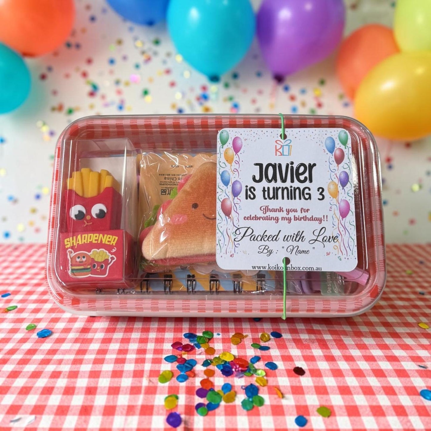 Bento Party Set (Girls) Kids Party Bag Australia - KOI KOI INBOX