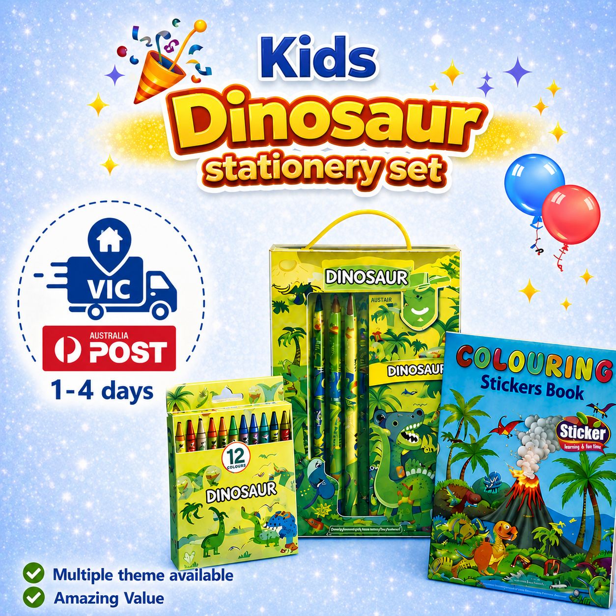 Boys Party Bag Bundle – Stationery Set Kids Party Bag Australia - KOI KOI INBOX