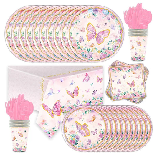 Butterfly Tableware Kids Party Bag Australia - KOI KOI INBOX