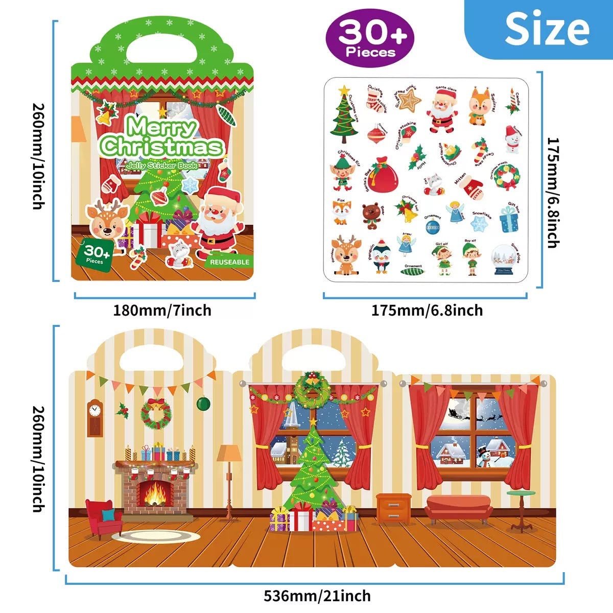 Christmas Jelly Sticker Book Kids Party Bag Australia - KOI KOI INBOX