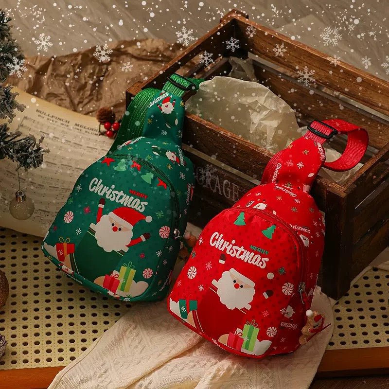 Christmas Sling Bag with Ginger Breadman Plush Kids Party Bag Australia - KOI KOI INBOX