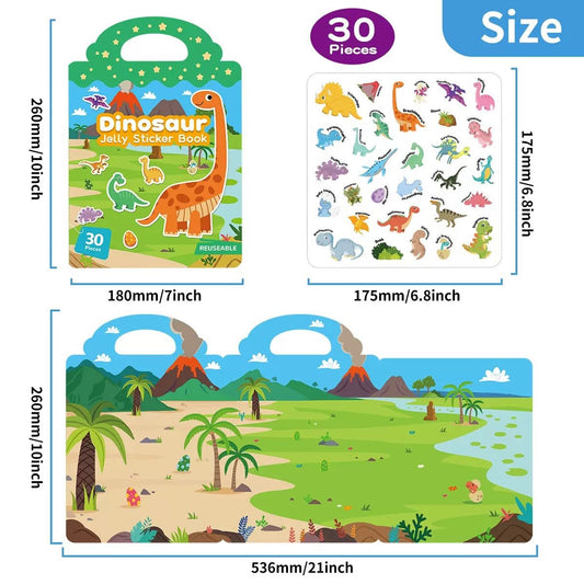 Dinosaur Jelly Sticker Book Kids Party Bag Australia - KOI KOI INBOX