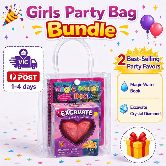 Girls Excavate Fun + Magic Book Bundle Kids Party Bag Australia - KOI KOI INBOX