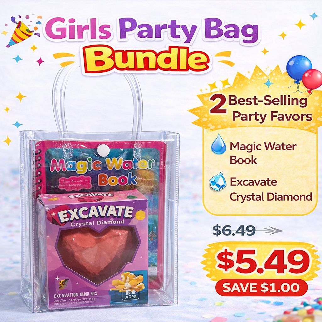 Girls Excavate Fun + Magic Book Bundle Kids Party Bag Australia - KOI KOI INBOX