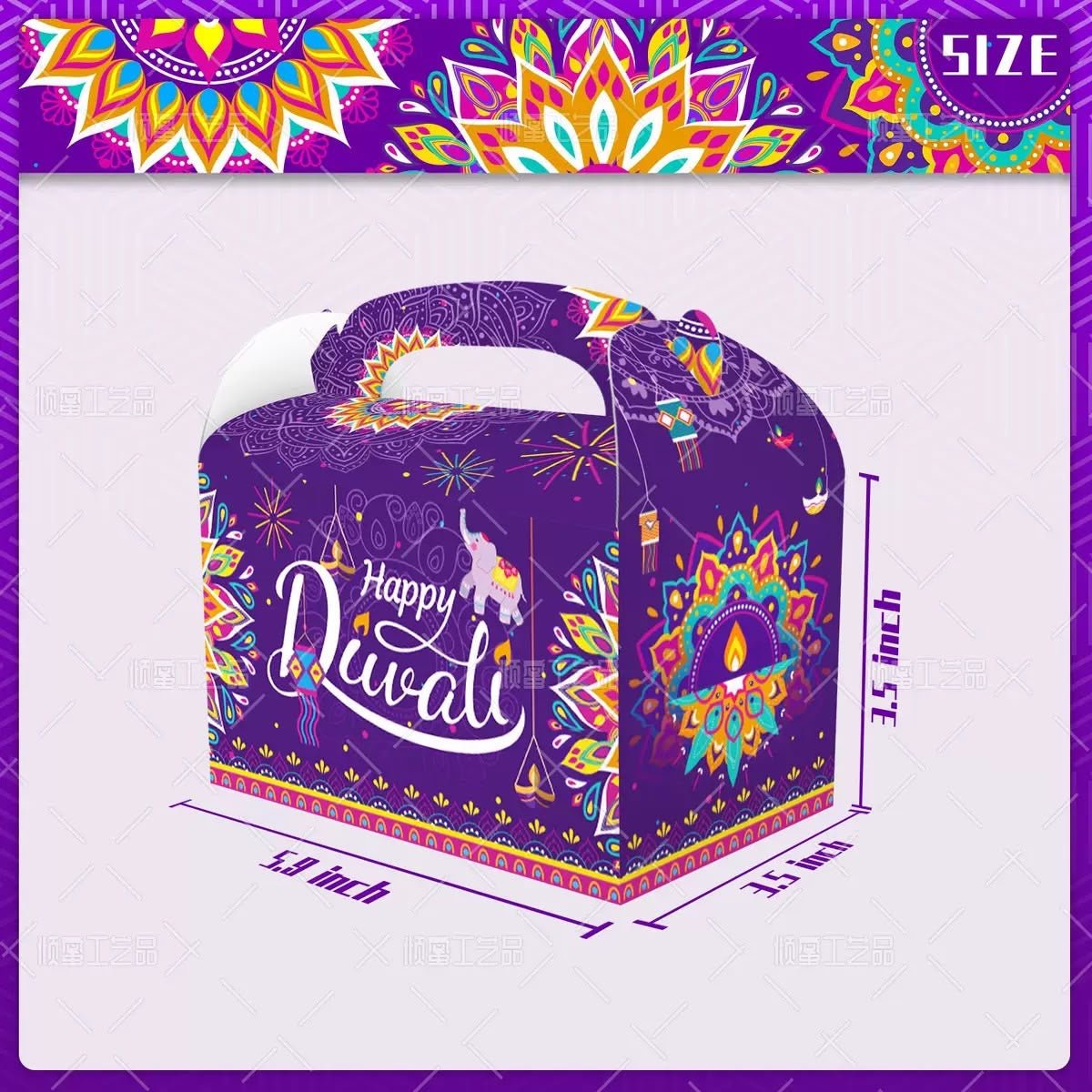 Indian Diwali Party Box | Candy Box (12pcs in a pack) Kids Party Bag Australia - KOI KOI INBOX