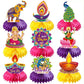 Indian Diwali Table Decoration Honeycomb Ornaments (9 designs in a pack) | Multiple Designs Kids Party Bag Australia - KOI KOI INBOX
