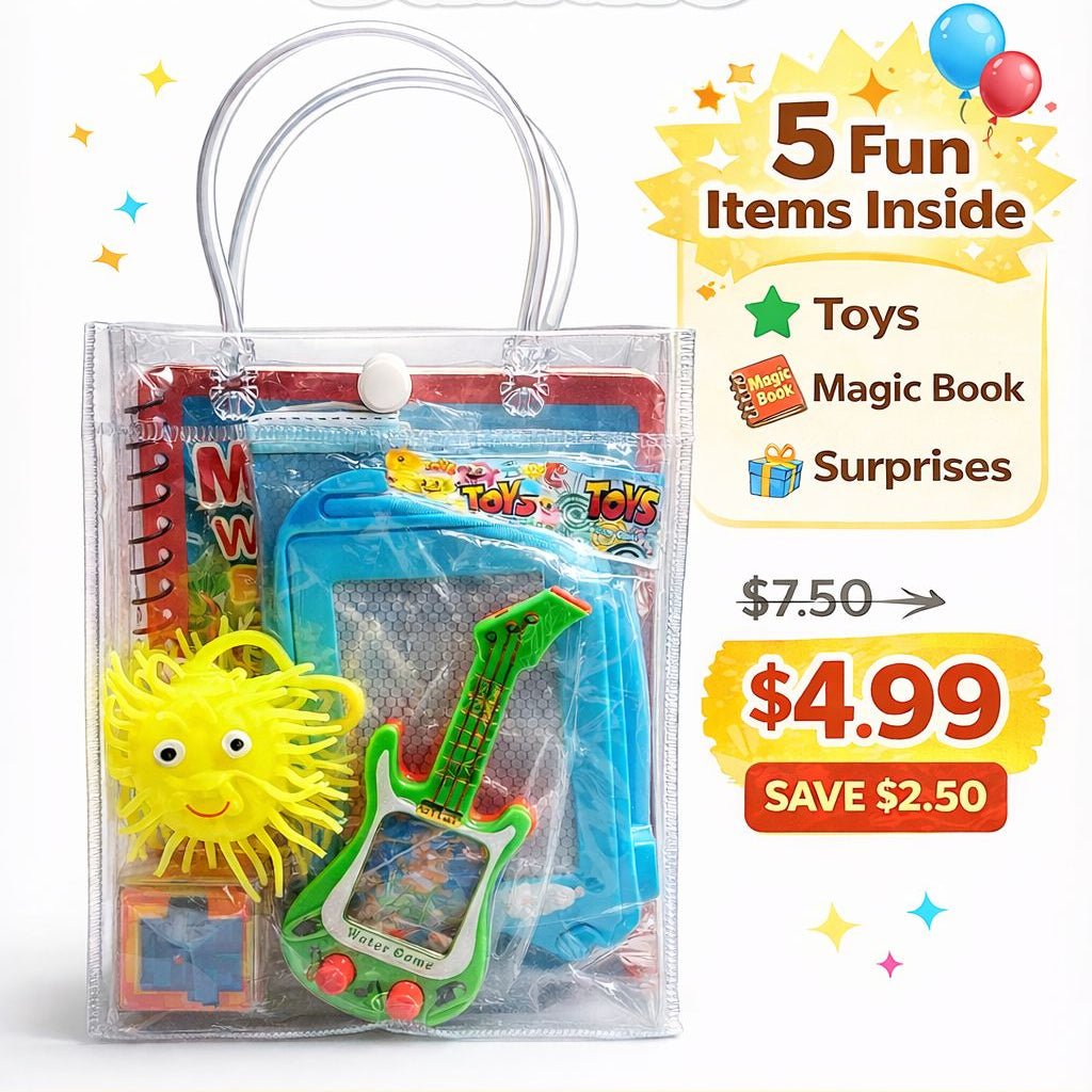 Kids Party Bag Bundle – Mystery Set (5pcs) – Birthday Favors Australia Kids Party Bag Australia - KOI KOI INBOX
