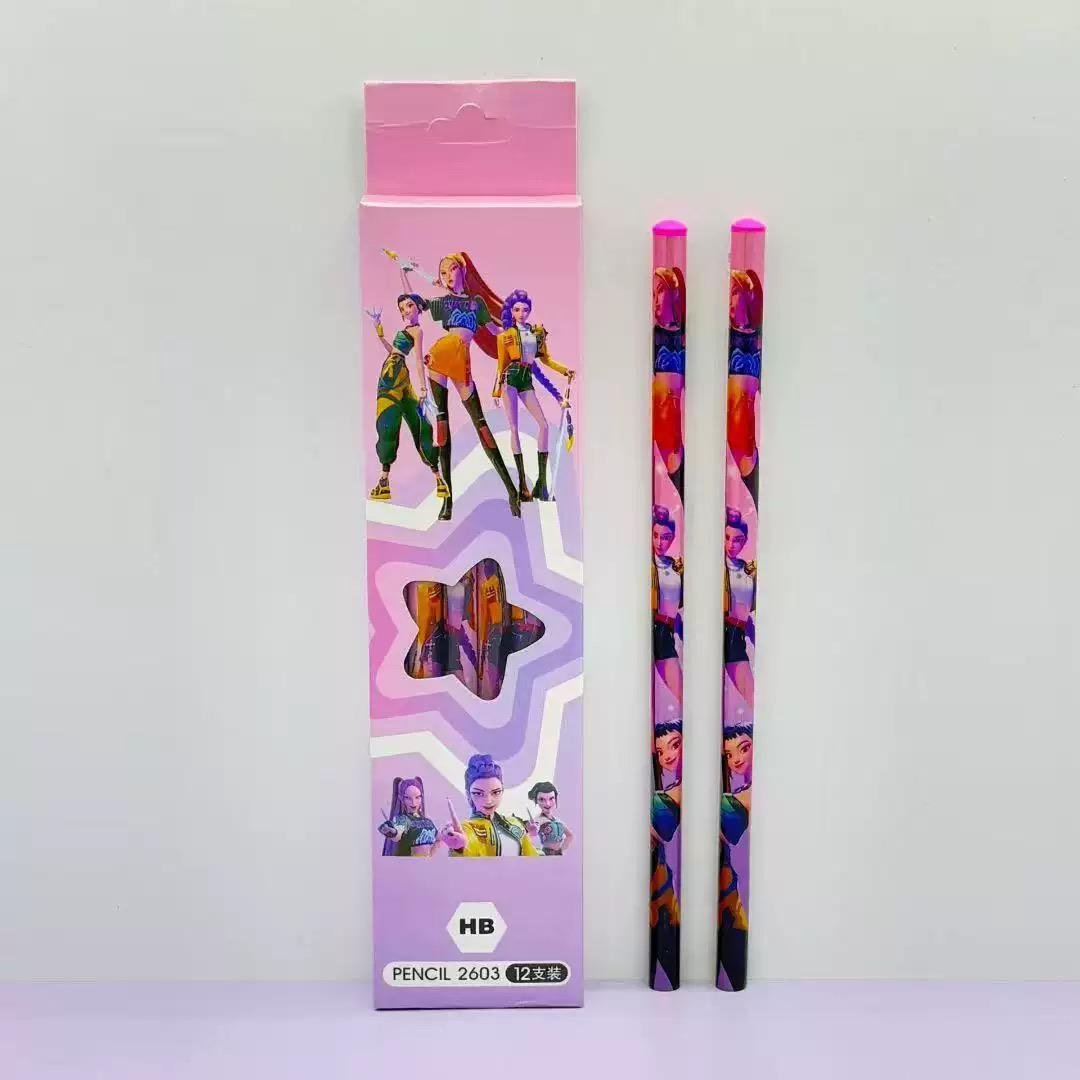 Kpop Demon Hunters HB Pencils (12 pieces) Kids Party Bag Australia - KOI KOI INBOX
