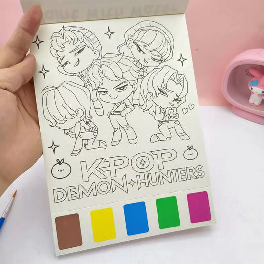 Kpop Demon Hunters Water Colour Book Kids Party Bag Australia - KOI KOI INBOX