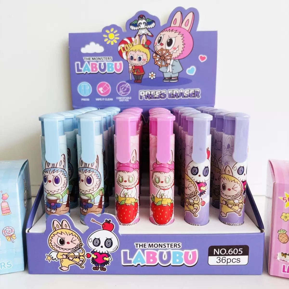 Labubu Press Eraser Kids Party Bag Australia - KOI KOI INBOX