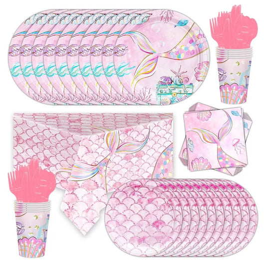 Mermaid Tableware Kids Party Bag Australia - KOI KOI INBOX
