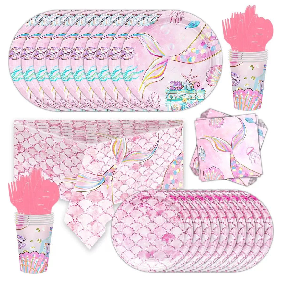 Mermaid Tableware Kids Party Bag Australia - KOI KOI INBOX