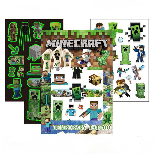 Minecraft Temporary Tattoo (4 sheets) Kids Party Bag Australia - KOI KOI INBOX