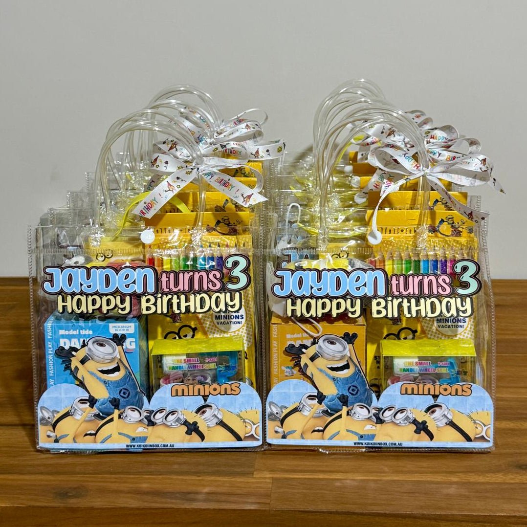MINIONS Personalised Party Bag Kids Party Bag Australia - KOI KOI INBOX