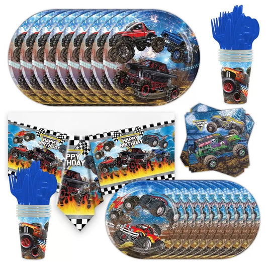 Monster Truck Tableware Kids Party Bag Australia - KOI KOI INBOX