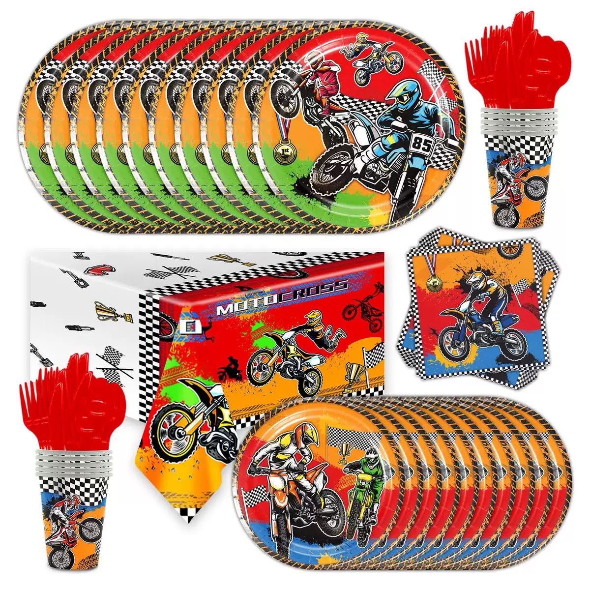 Motocross Bike Tableware Kids Party Bag Australia - KOI KOI INBOX