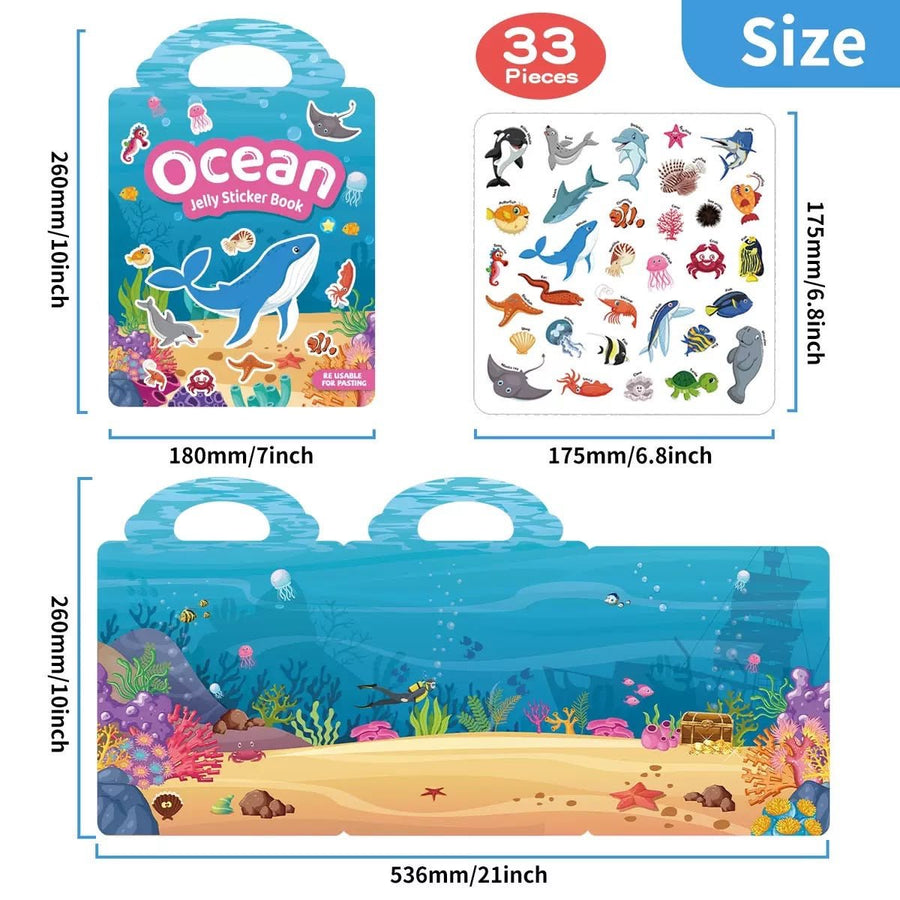 Ocean Jelly Sticker Book Kids Party Bag Australia - KOI KOI INBOX