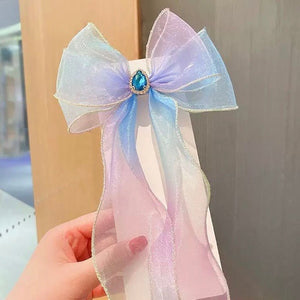 Pastel Gradient Big Ribbon HairClip Kids Party Bag Australia - KOI KOI INBOX