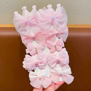Pink Bow Hair Clips (8pcs in a pack) Kids Party Bag Australia - KOI KOI INBOX