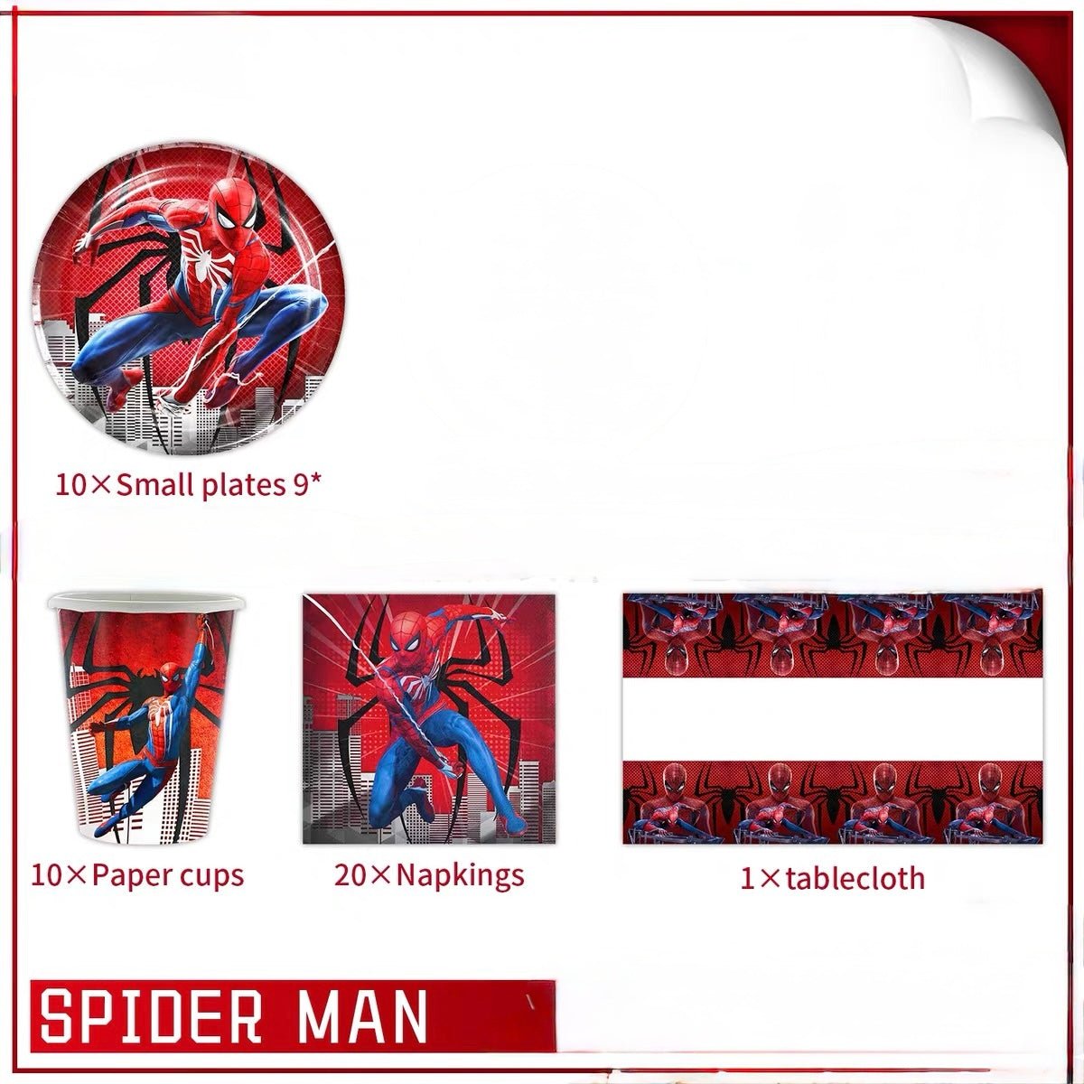 Spiderman Tableware Kids Party Bag Australia - KOI KOI INBOX