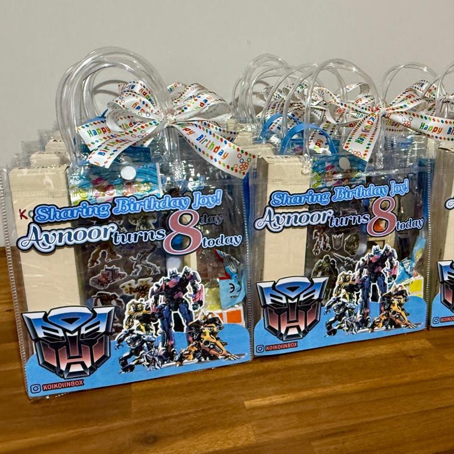 Transformer Personalised Party Bag Kids Party Bag Australia - KOI KOI INBOX