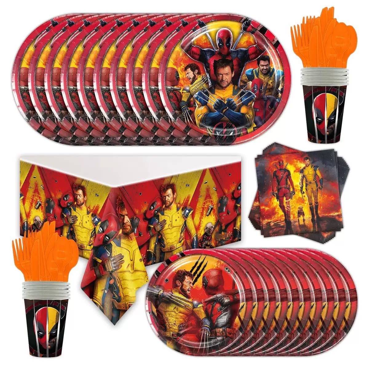 Wolverine Deadpool Tableware Kids Party Bag Australia - KOI KOI INBOX